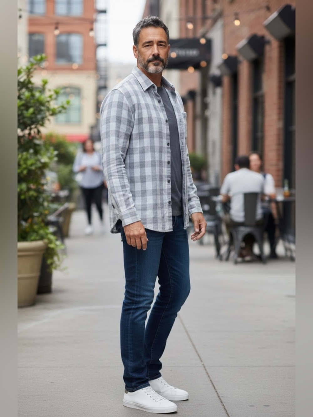 3/$18 Flag & Anthem Men's Blue Plaid Shirt- Stitchfix Purchase- Mens L